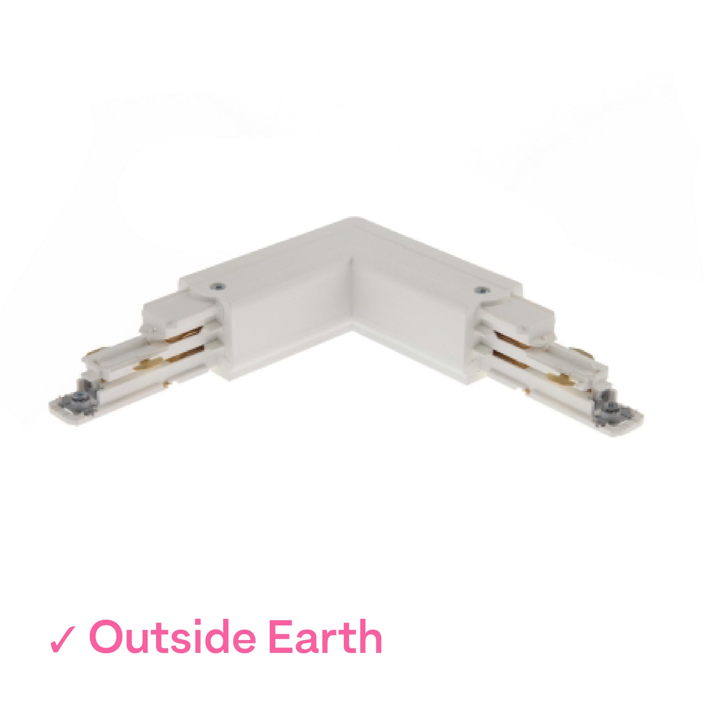 Global DALI 3 Circuit Lighting Track L White Coupler, Outside earth by Nordic Aluminium <XTSC635-3>
