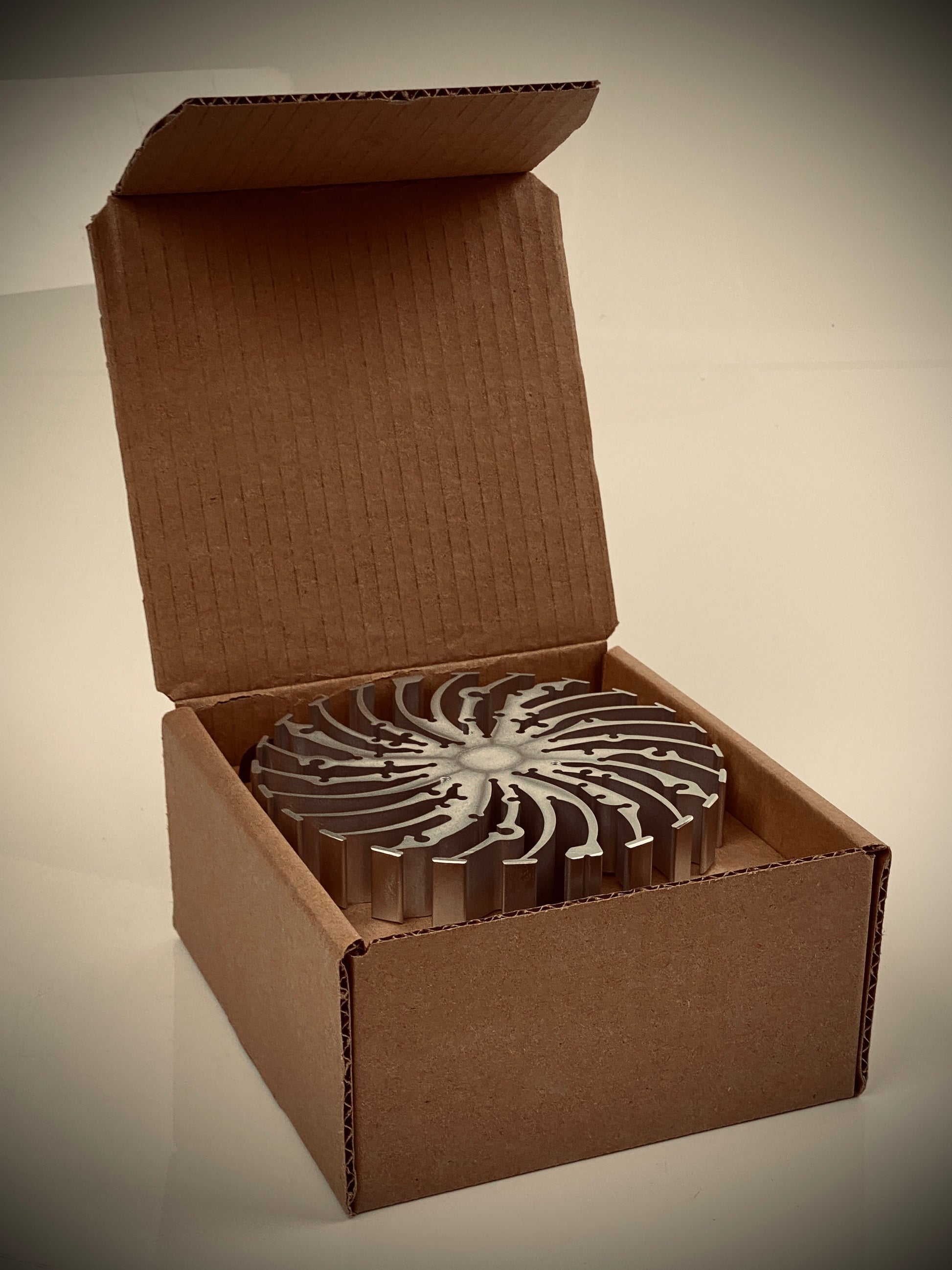Factorylux Skin and Bones spotlight sample pack, presented in recycled cardboard packaging